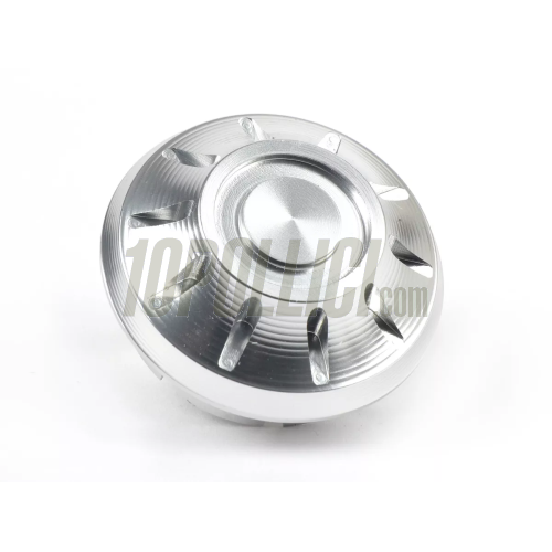 Tappo parapolvere MOTO NOSTRA, CNC, argento, tamburo ANTERIORE e POSTERIORE Ø 35mm Vespa