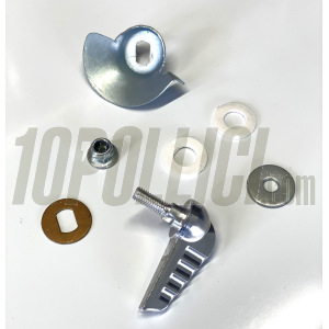 Kit chiusura sportello cofano motore VZR Vezzola Racing con levetta in Ergal Vespa 50, 90, 125 ET3 Primavera