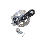 Kit freno a disco OTTOPUNTOUNO con pinza New Era per Vespa smallframe e cerchi a 5 fori tipo Zip - supporto e pinza nero