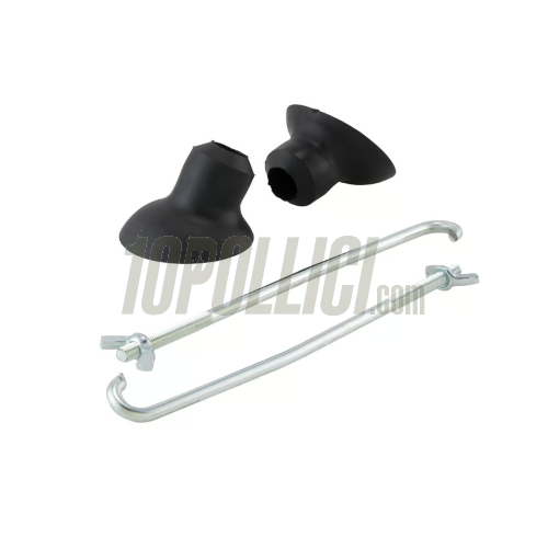 Front luggage carrier for Vespa 50, 90, 125 ET3 Primavera, Sprint, Super, Rally, GT, GL, GS, TS, PX, PE, T5, LML, distance to frame 6cm - black