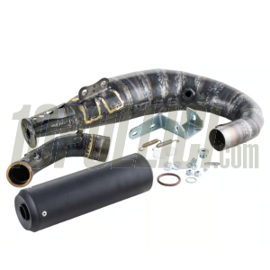 Espansione racing SIP PERFORMANCE Mustang 2.1 Silent by NORDSPEED Vespa PX 200, Rally 200, Cosa 200, silenziatore alluminio nero