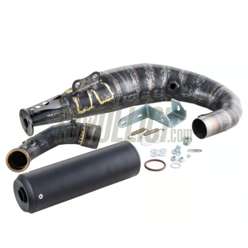 Espansione racing SIP PERFORMANCE Mustang 2.1 Silent by NORDSPEED Vespa PX 200, Rally 200, Cosa 200, silenziatore alluminio nero