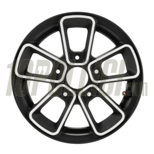 Cerchio in lega SIP SERIES PORDOI anteriore  per Vespa ET2, E 50-150T e Piaggio Zip SP,  2.50-10", nero e argento