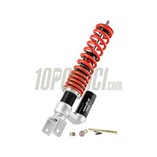 Rear shock absorber YSS ECOLINE Vespa 50, ET3 Primavera, Super, Sprint, GT, Rally, PX, T5 - RED spring
