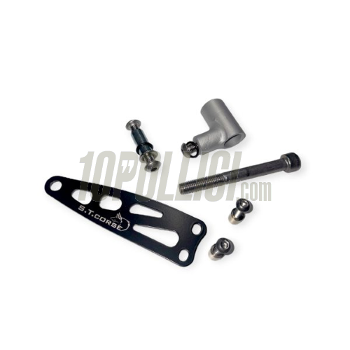 Steering Dampers mounting set HOLESS S.T.CORSE for Rollbar 2.0 - Vespa Smallframe