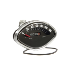 ContaKm Vespa VBA, VBB, Sprint, GT, scala 120 Km/h, sfondo nero