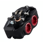 Radial brake caliper SIP PERFORMANCE 4 pistons, black/red