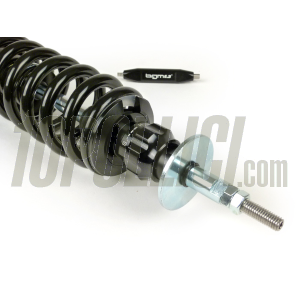 Shock absorber rear -BGM PRO R12 COMPETITION (Soft), 365mm- Vespa Primavera 125, Vespa Primavera 150, Vespa Sprint 125, Vespa Sprint 150 - black