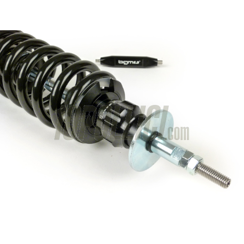 Shock absorber rear -BGM PRO R12 COMPETITION (Soft), 365mm- Vespa Primavera 125, Vespa Primavera 150, Vespa Sprint 125, Vespa Sprint 150 - black