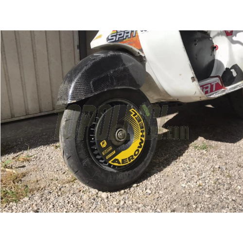 Copricerchio AF Parts AEROWHEEL per cerchio 10", per Vespa Classica e LML - nero, in plastica ABS