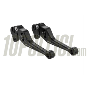 Leve freno e frizione MG Biketec Regolabili - nere - COPPIA 