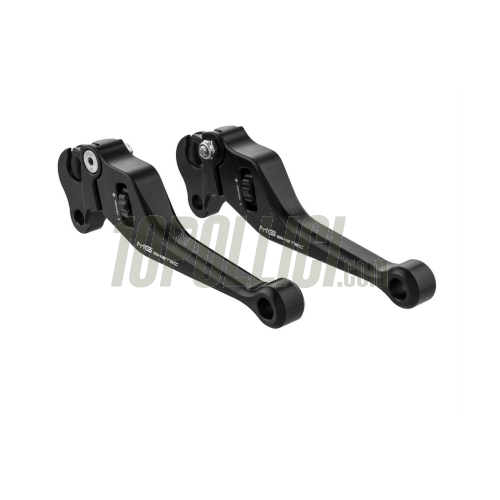 Leve freno e frizione MG Biketec Regolabili - nere - COPPIA 