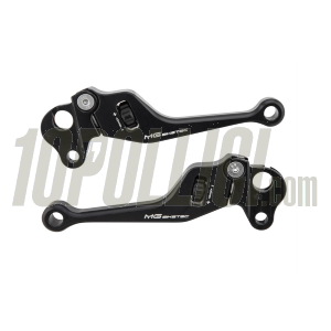 Leve freno e frizione MG Biketec Regolabili - nere - COPPIA 