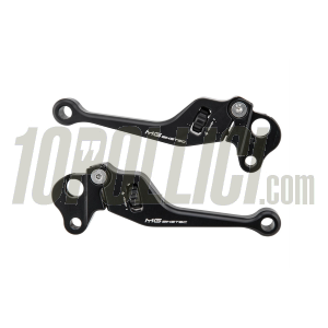 Leve freno e frizione MG Biketec Regolabili - nere - COPPIA 