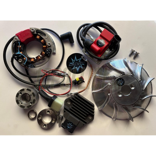 CDI Ignition SELETTRA SML cone 20mm, rotor, variable timing, with lights - Vespa Smallframe - fan incl.