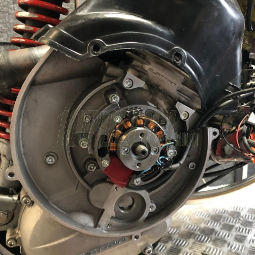 CDI Ignition SELETTRA SML cone 20mm, rotor, variable timing, with lights - Vespa Smallframe - fan incl.