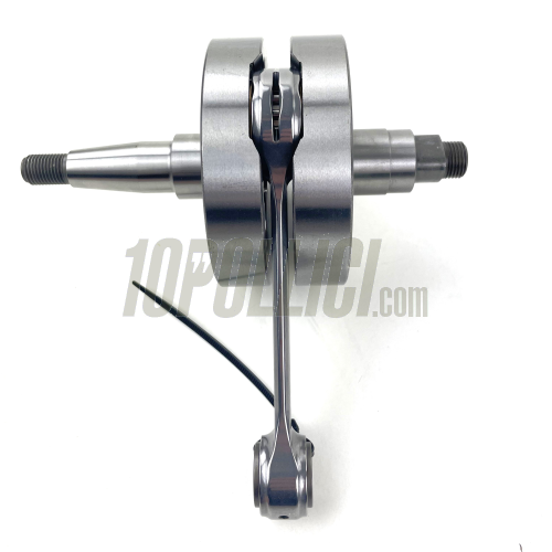 Crankshaft FABBRI RACING full circle, cone 20, billet conrod 116, stroke 58, Vespa 125 ET3 Primavera Quattrini C-200 crankcase - FOR POLYGONAL COUPLING PINIONS
