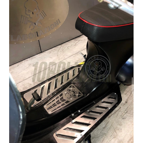 Stainless Steel Floor Board "Cross" BOLLA ELABORAZIONI for Vespa 50, Special, 90, 125 ET3 Primavera, PK
