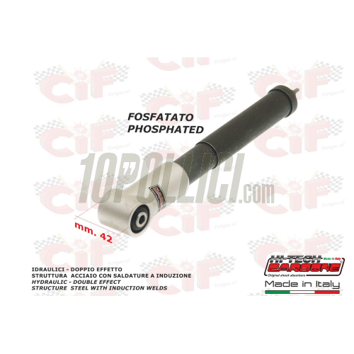 Rear Shock Absorber CARBONE Vespa 125 CAMBIO A BACCHETTA ('48-'50) - 125 (V30T/V33T) - 125 (VM1-VM2) - PHOSPHATE 