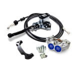 Kit freno posteriore completo 8.1 con pompa sinistra MC-11 e pinza New Era per carter Malossi C-One Piaggio e originale Piaggio