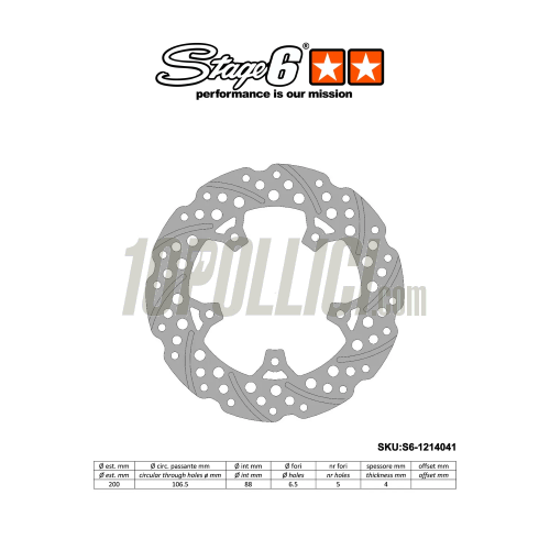 Brake disc STAGE6 R/T -  front