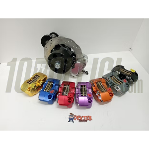Kit freno a disco anteriore DEXTER RACING "Black Edition" Vespa 50 N, L, R, 90 - pinza argento