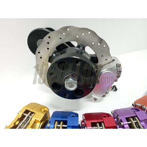 Kit freno a disco anteriore DEXTER RACING "Black Edition" Vespa 50 N, L, R, 90 - pinza argento