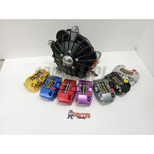 Kit freno a disco anteriore DEXTER RACING "Black Edition" Vespa 50 Special, 125 Primavera, ET3 - pinza nera