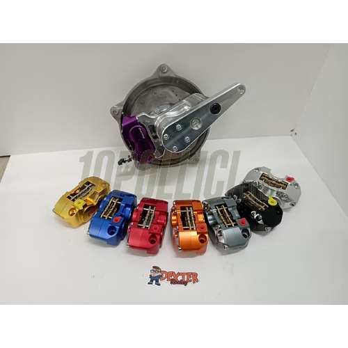 Kit freno a disco anteriore DEXTER RACING Vespa GL, Sprint, GT, Super, TS, Rally - pinza nera