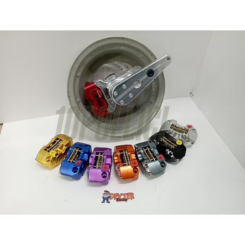 Kit freno a disco anteriore DEXTER RACING Vespa VBA, VBB, VNB, Faro Basso - pinza nera