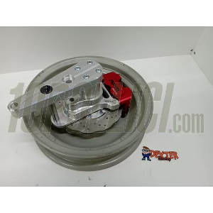 Kit freno a disco anteriore DEXTER RACING Vespa VBA, VBB, VNB, Faro Basso - pinza nera