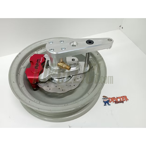 Kit freno a disco anteriore DEXTER RACING Vespa VBA, VBB, VNB, Faro Basso - pinza nera