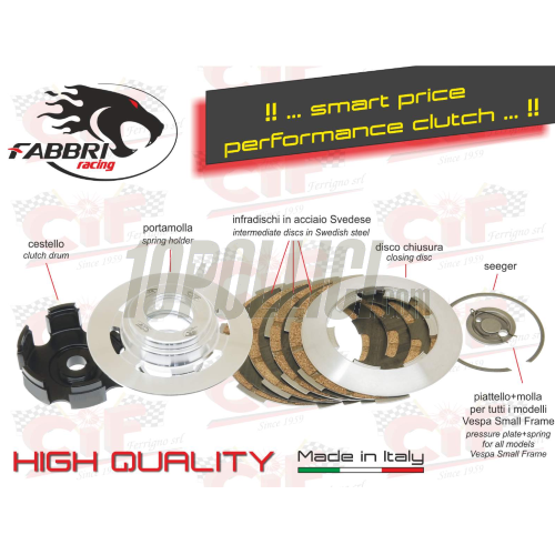 Clutch CIF "Monomolla" by Fabbri Racing Vespa 50, 90, 125 Primavera, ET3, PK 50-125