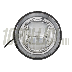 Headlamp Unit LED for Vespa PX, PE, Lusso, `98, MY, `11, LML Star 125-200 2T, 4T, round, Ø 145 mm, 12V DC, with e-mark. Also for Vespa Sprint Veloce, GTR, TS, Rally 180-200.