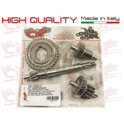 Gearbox CIF, long ratio, for Piaggio Ciao, Si, Bravo, Superbravo, Boss, Grillo - variomatic