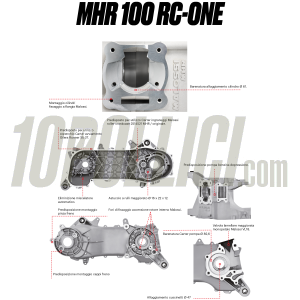 Carter motore completo MHR 100 RC-one (per motore PIAGGIO) 