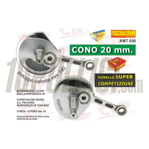 SUPER COMPETITION CRANKSHAFT MAZZUCCHELLI VESPA PK 50 XL CONROD HF CONE 20