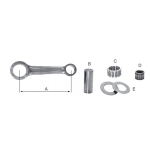 Connecting rod MAZZUCCHELLI 97mm pin 15mm Vespa  125 ET3, Primavera, PK