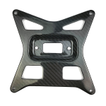 Number plate frame TOMAS COMPOSITI for Vespa, Motorbike, Scooter, hole distance 158mm - carbon fiber