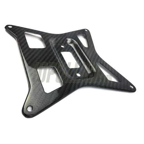 Number plate frame TOMAS COMPOSITI for Vespa, Motorbike, Scooter, hole distance 158mm - carbon fiber