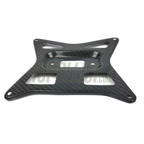 Number plate frame TOMAS COMPOSITI for Vespa, Motorbike, Scooter, hole distance 158mm - carbon fiber