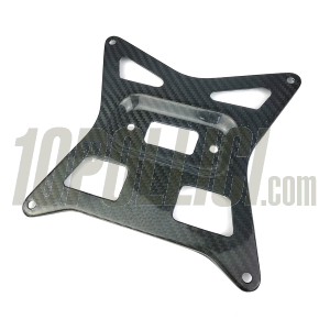 Number plate frame TOMAS COMPOSITI for Vespa, Motorbike, Scooter, hole distance 158mm - carbon fiber