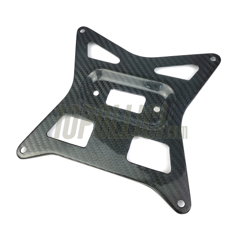 Number plate frame TOMAS COMPOSITI for Vespa, Motorbike, Scooter, hole distance 158mm - carbon fiber
