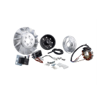 Ignition SIP PERFORMANCE by VAPE, Road, for Vespa 125 VNA, VNB, GT, GTR, Super, TS 1°, 150 VBA, VBB, GL, Sprint, Super, flywheel ca.: 1740g, aluminium CNC, 9 coils, 12 magnets, 12V, CC 110 watt, static ignition point