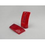 Blinker lens, front, Vespa PX, MY - red, 2 pcs