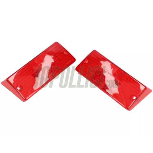 Blinker lenses, front and rear, Vespa PX, MY - red, 4 pcs