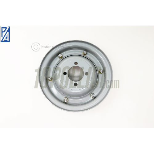 Cerchio Vespa in acciaio P&A 2.10-8 scomponibile verniciato grigio