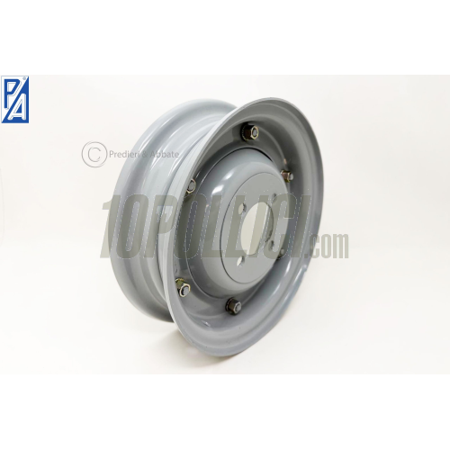 Cerchio Vespa in acciaio P&A 2.10-8 scomponibile verniciato grigio