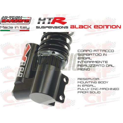 Front shock absorber CARBONE HTR Vespa PX, T5, LML - BLACK EDITION