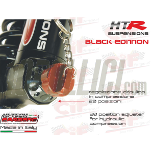 Front shock absorber CARBONE HTR Vespa PX, T5, LML - BLACK EDITION